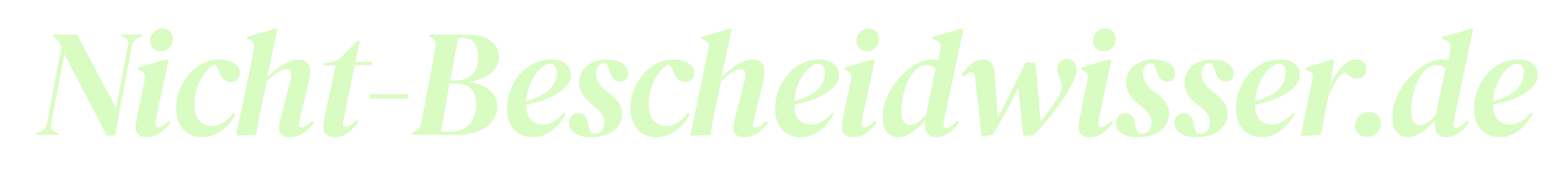 nicht bescheidwisser logo hellgrün